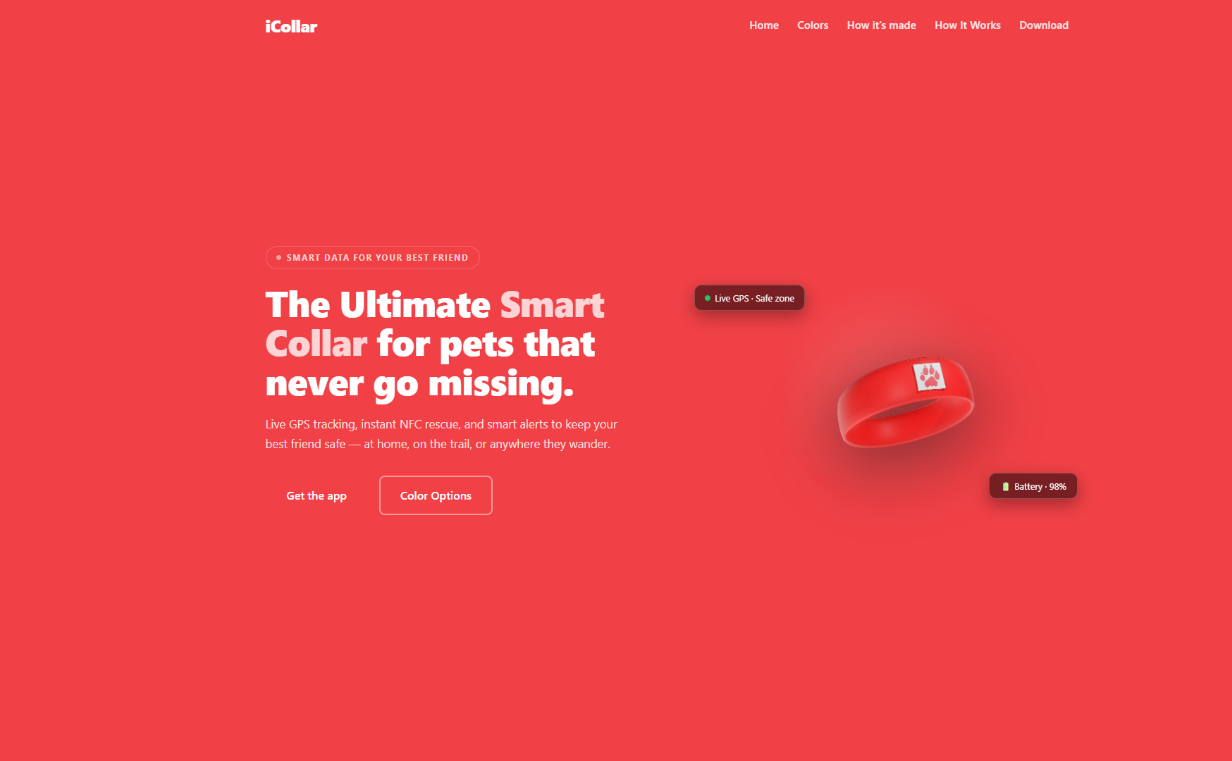 Screenshot of icollar.skydav.work
